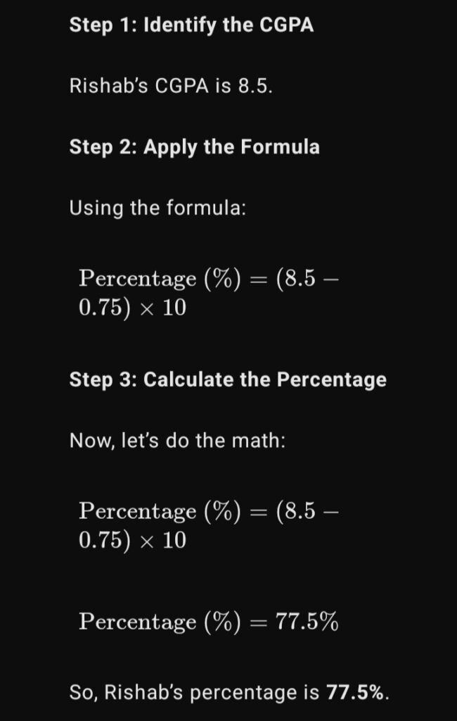 How to convert CGPA to percentage in AKTU?