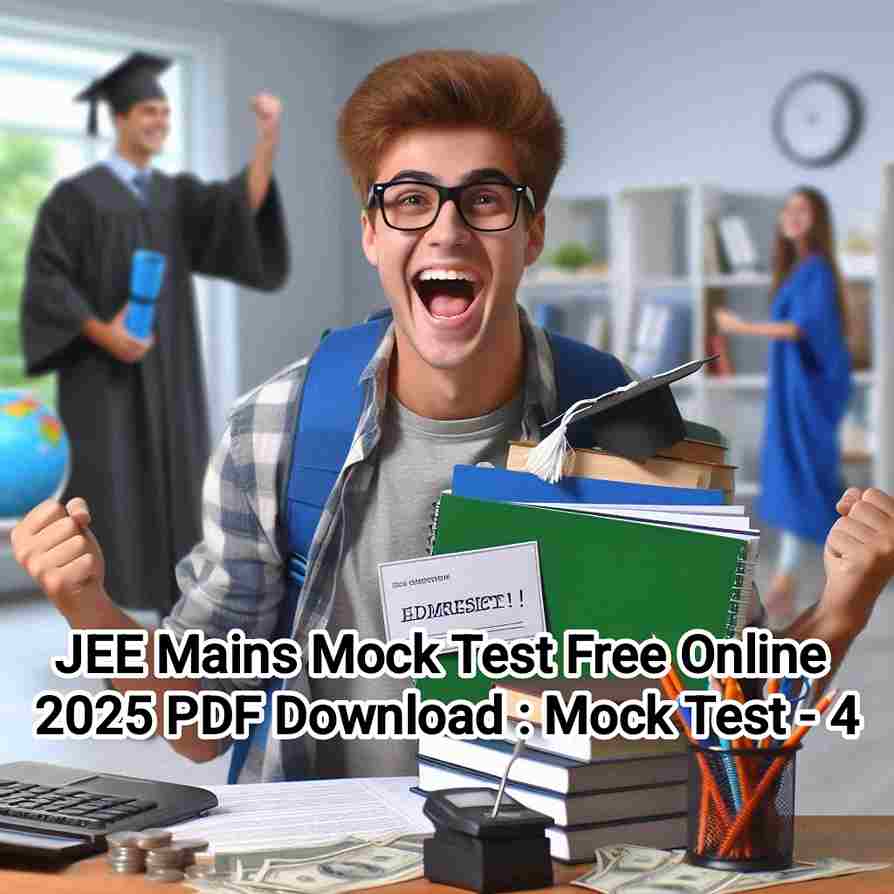 JEE Mains Mock Test Free Online 2025 PDF Download : Mock Test - 4